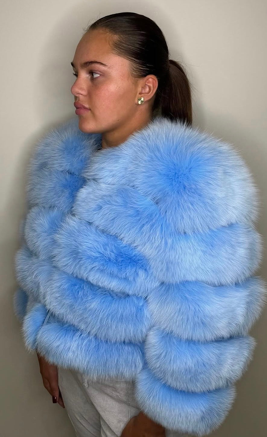 Premium fox fur 5 row cropped sleeve - Colours