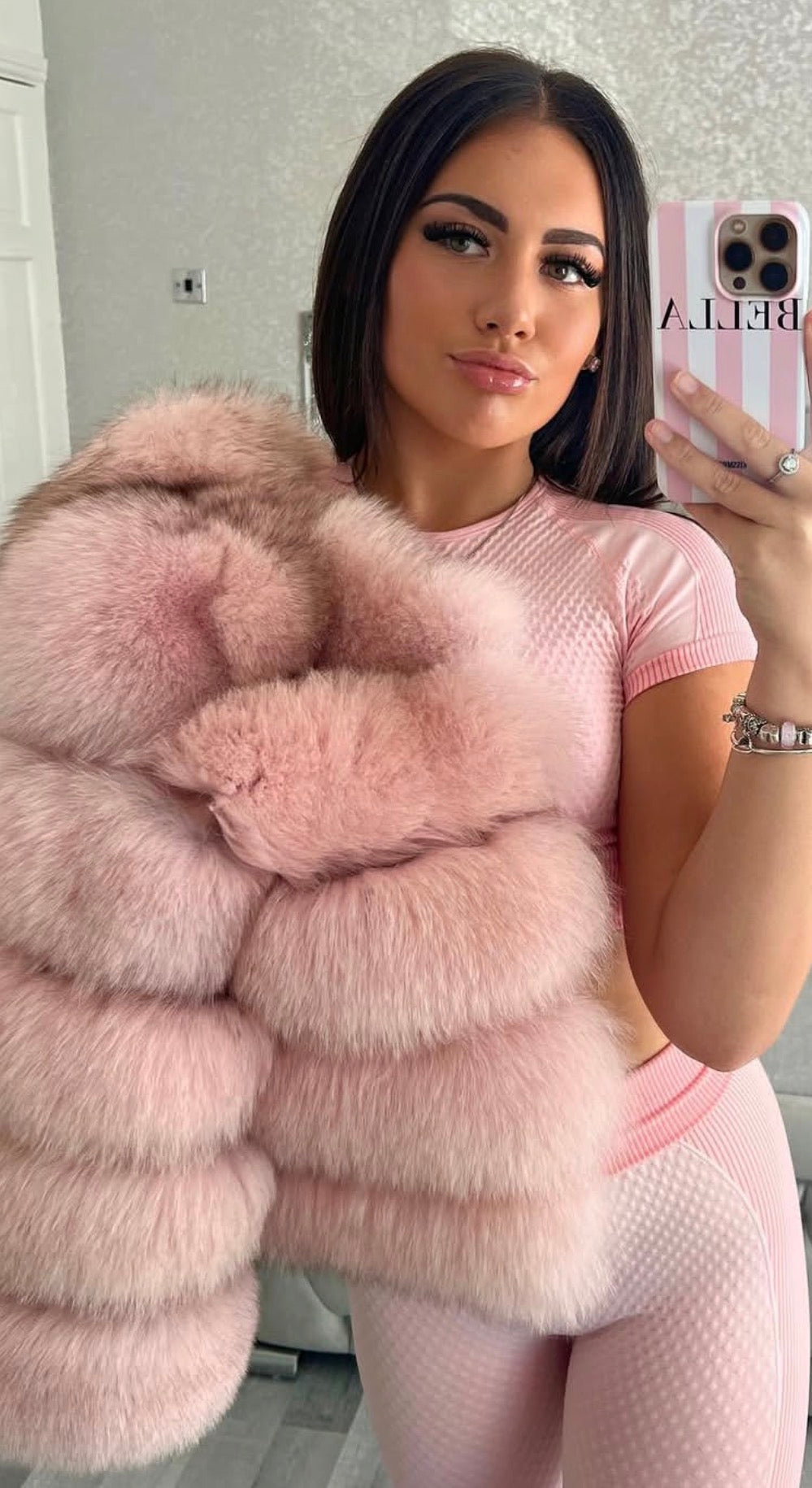 Premium fox fur 5 row cropped sleeve - Colours
