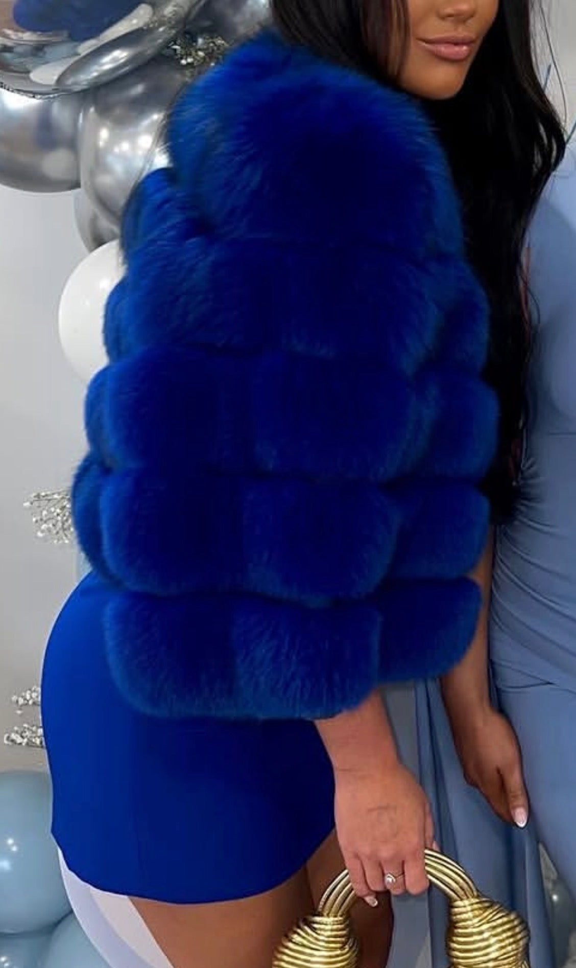 Premium fox fur 5 row cropped sleeve - Colours