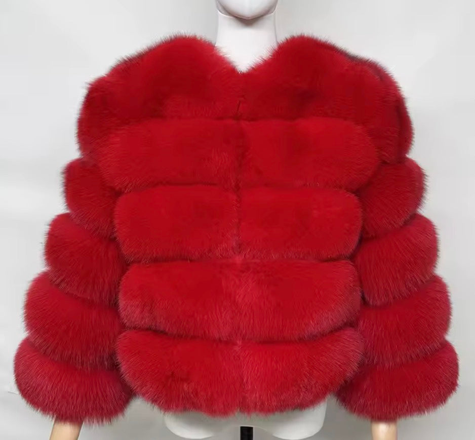 Premium fox fur 5 row cropped sleeve - Colours