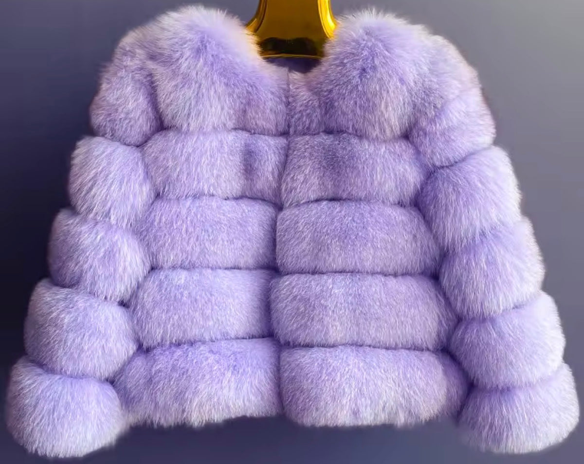 Premium fox fur 5 row cropped sleeve - Colours