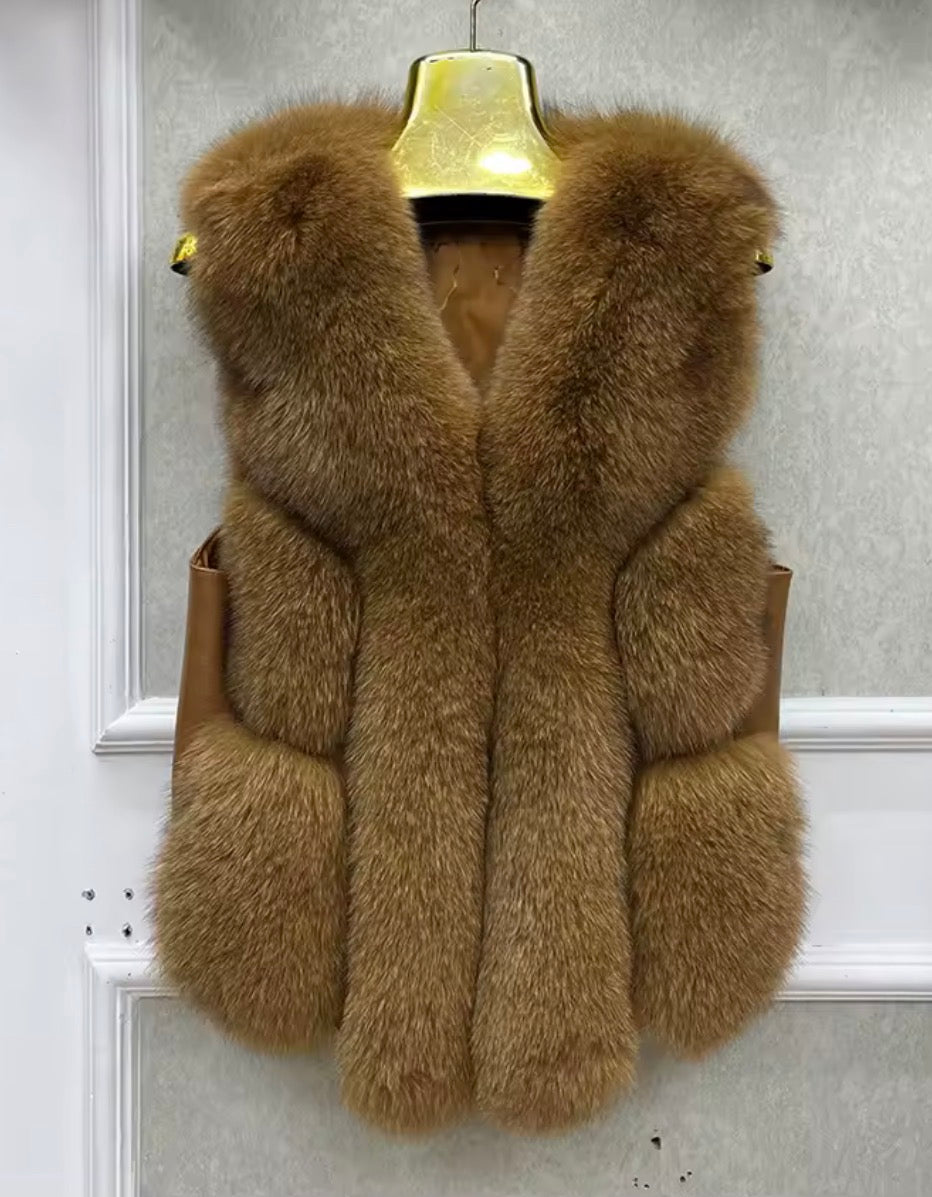 Premium fox fur waistcoat