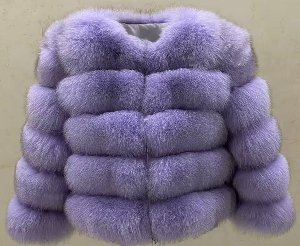 Premium fox fur 5 row cropped sleeve - Colours