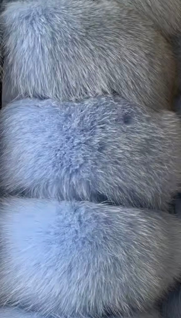 Premium fox fur 3 row gilet