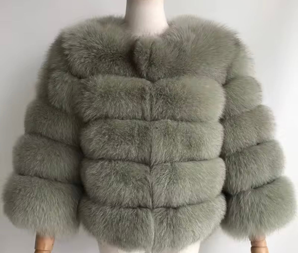 Premium fox fur 5 row cropped sleeve - Colours