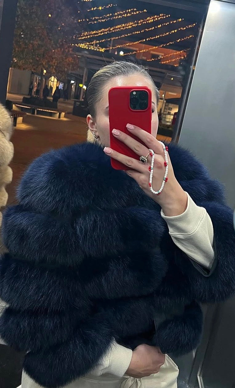 Premium fox fur 5 row cropped sleeve - Colours