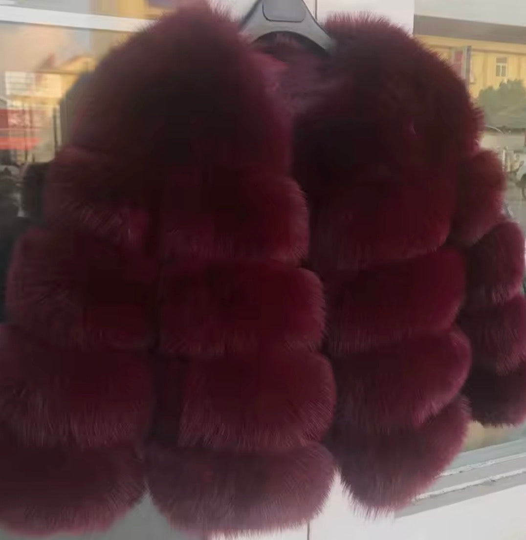 Premium fox fur 5 row cropped sleeve - Colours