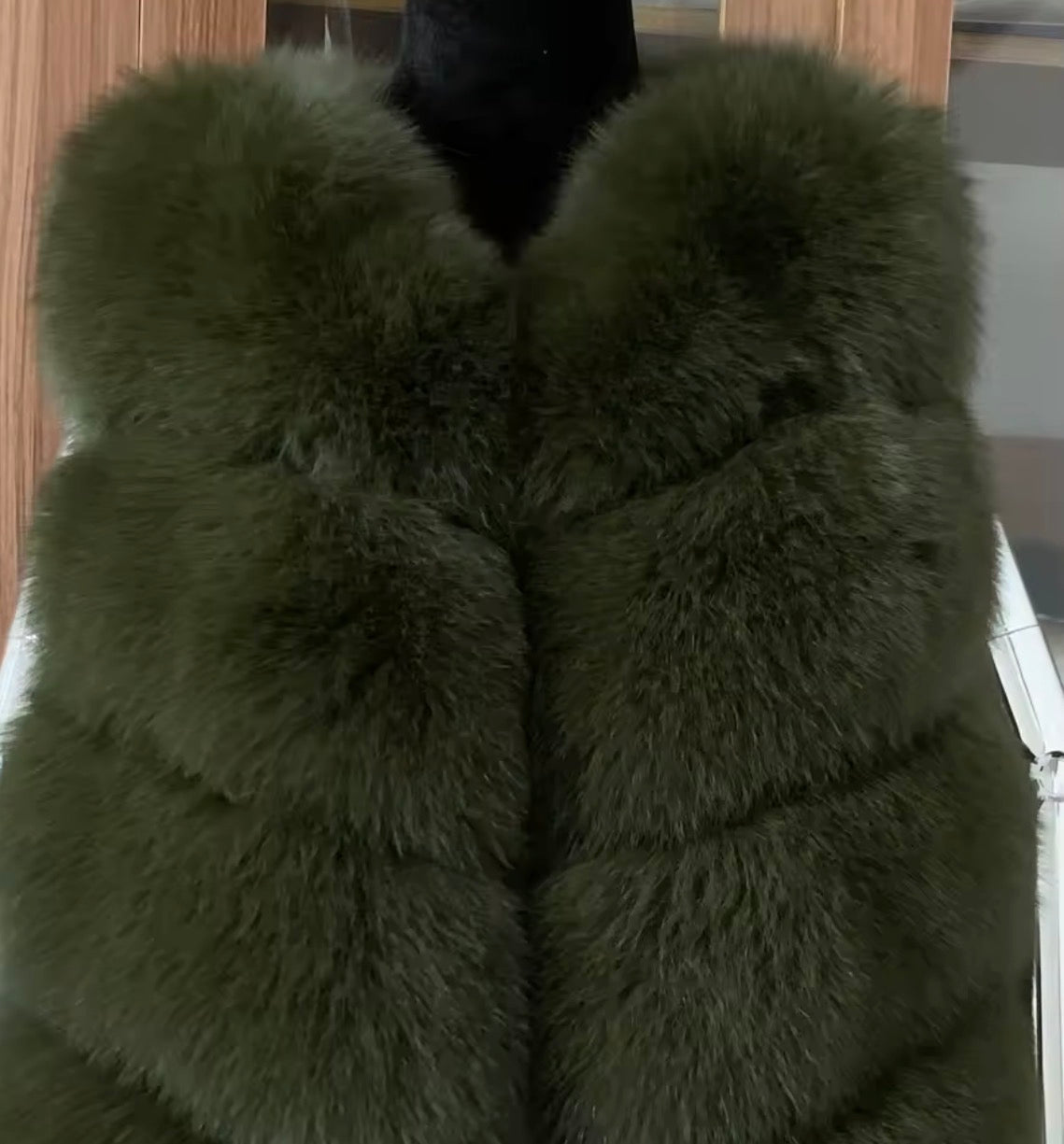 Premium fox fur 3 row gilet