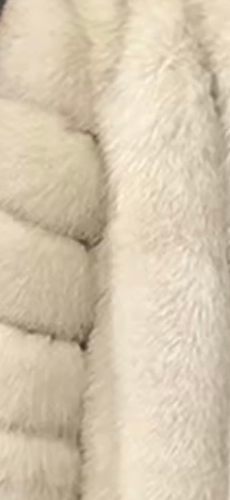 Premium fox fur cropped zip up jacket- Full length sleeves