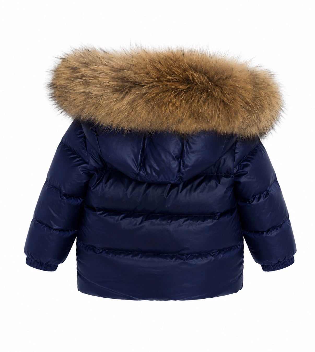 Unisex Children’s puffer coat with fox fur hood