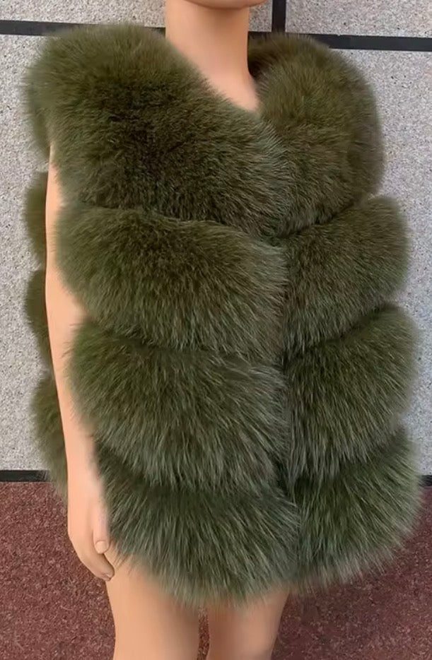 Children’s fox fur Gilet