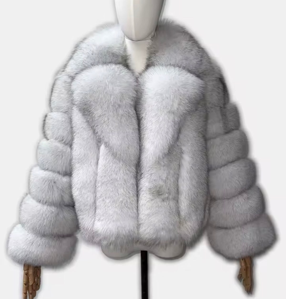 Premium full length fox fur with collar