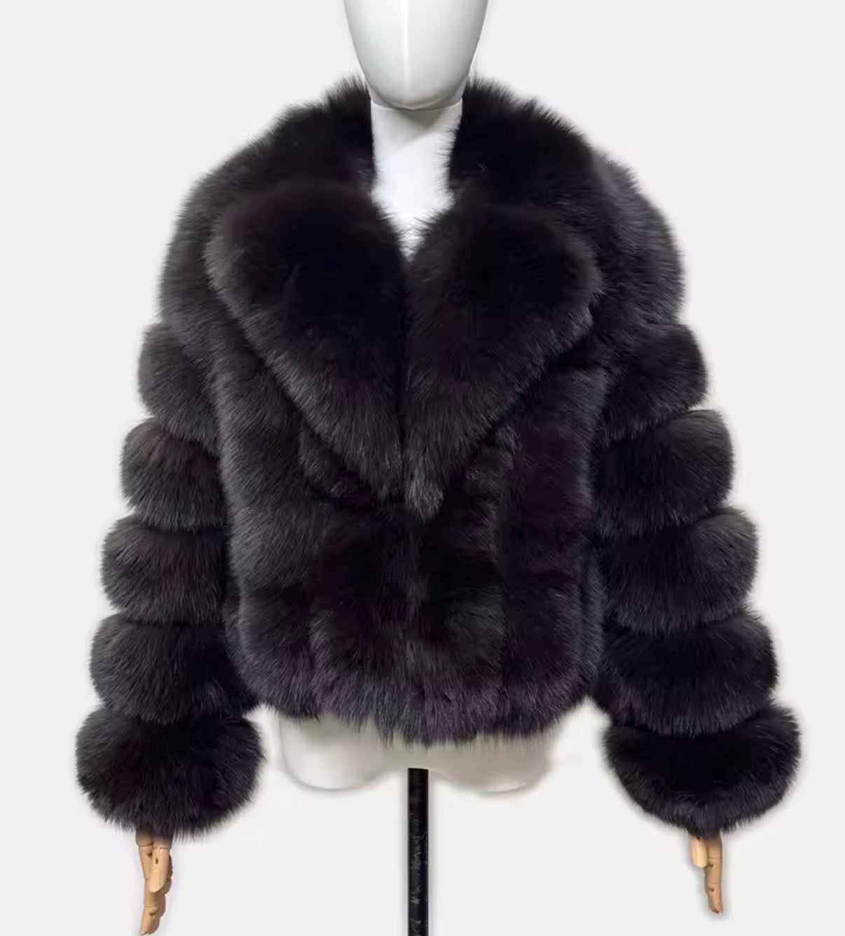 Premium full length fox fur with collar
