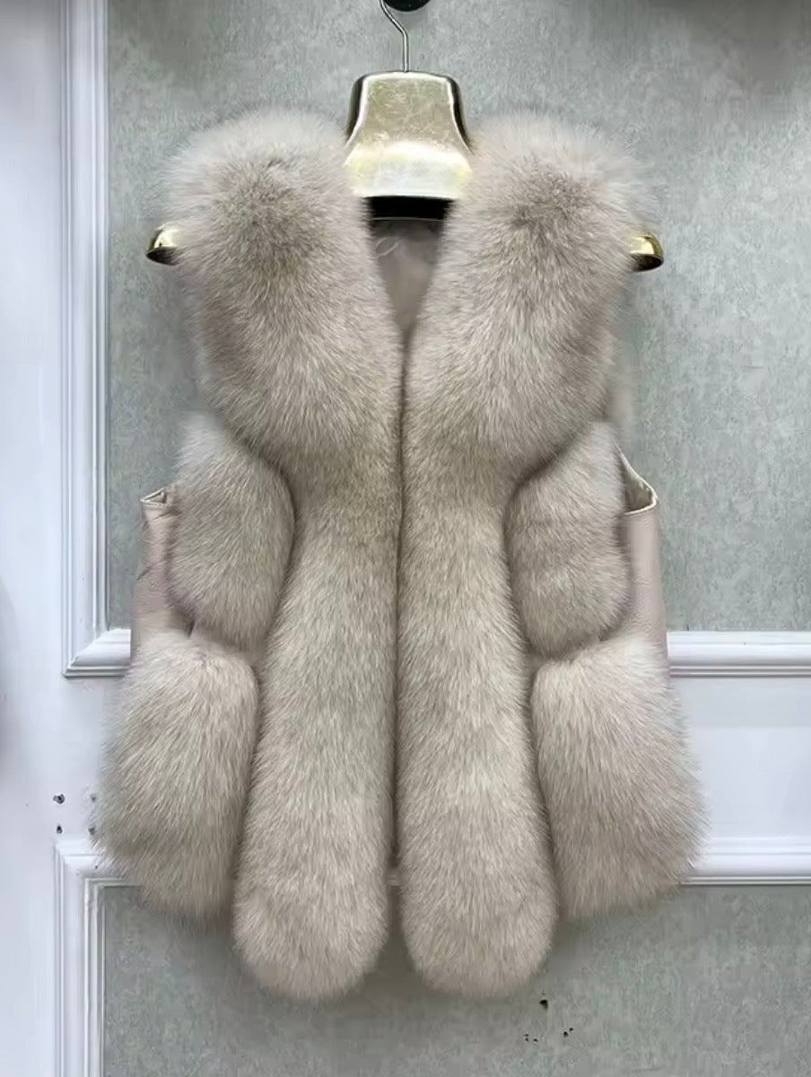 Premium fox fur waistcoat
