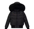 Boys raccoon fur puffer coat