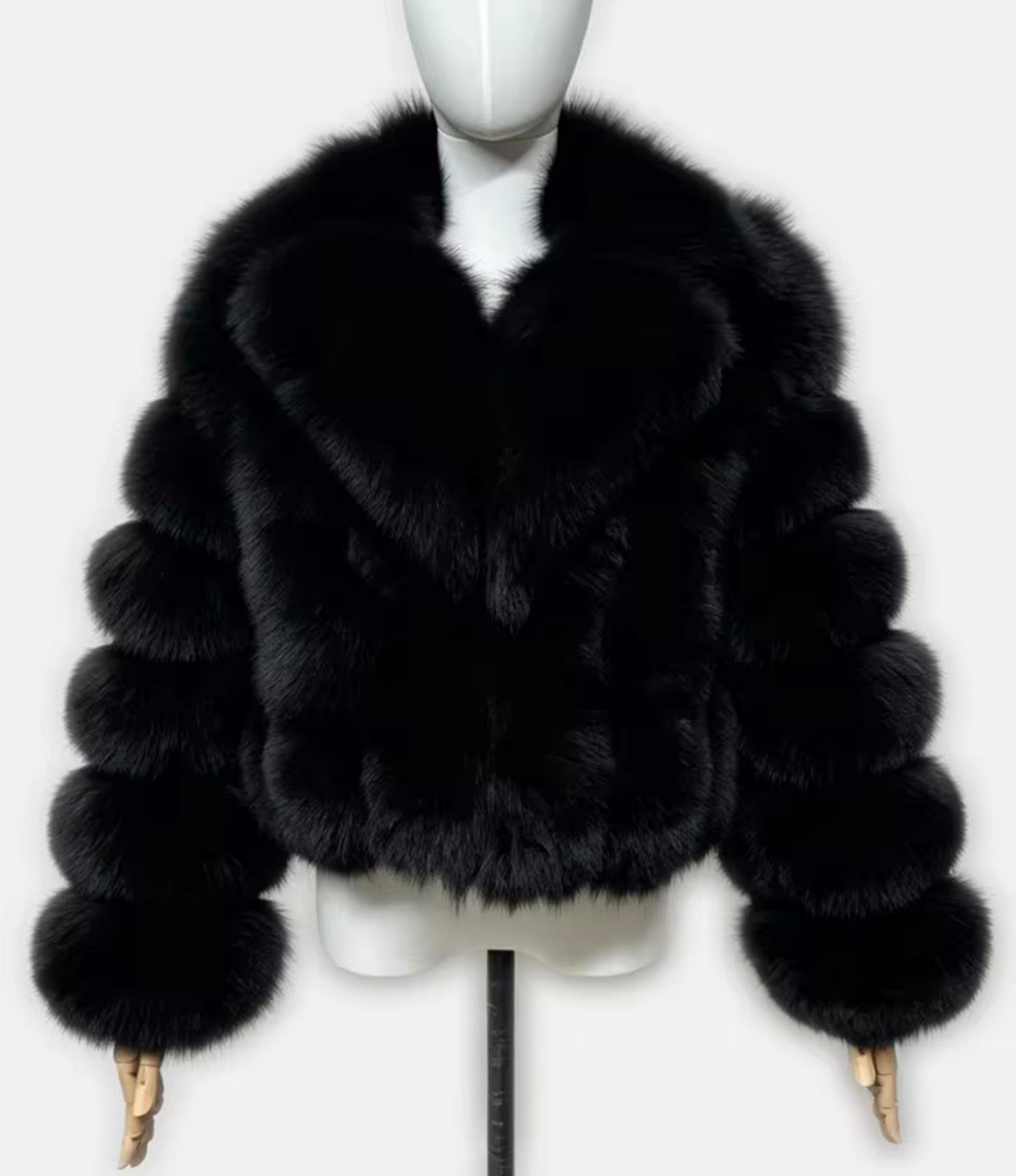 Premium full length fox fur with collar